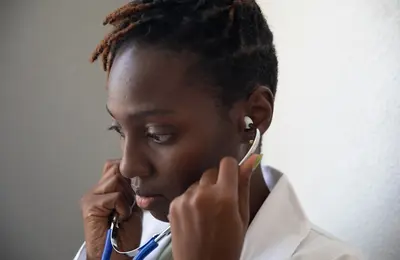 Doctor wearing a stethoscope
